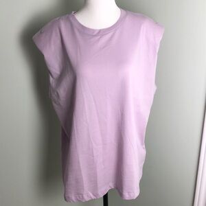 🖤 M 🖤 NWT Purple Oversized Tank With Shoulder Pads